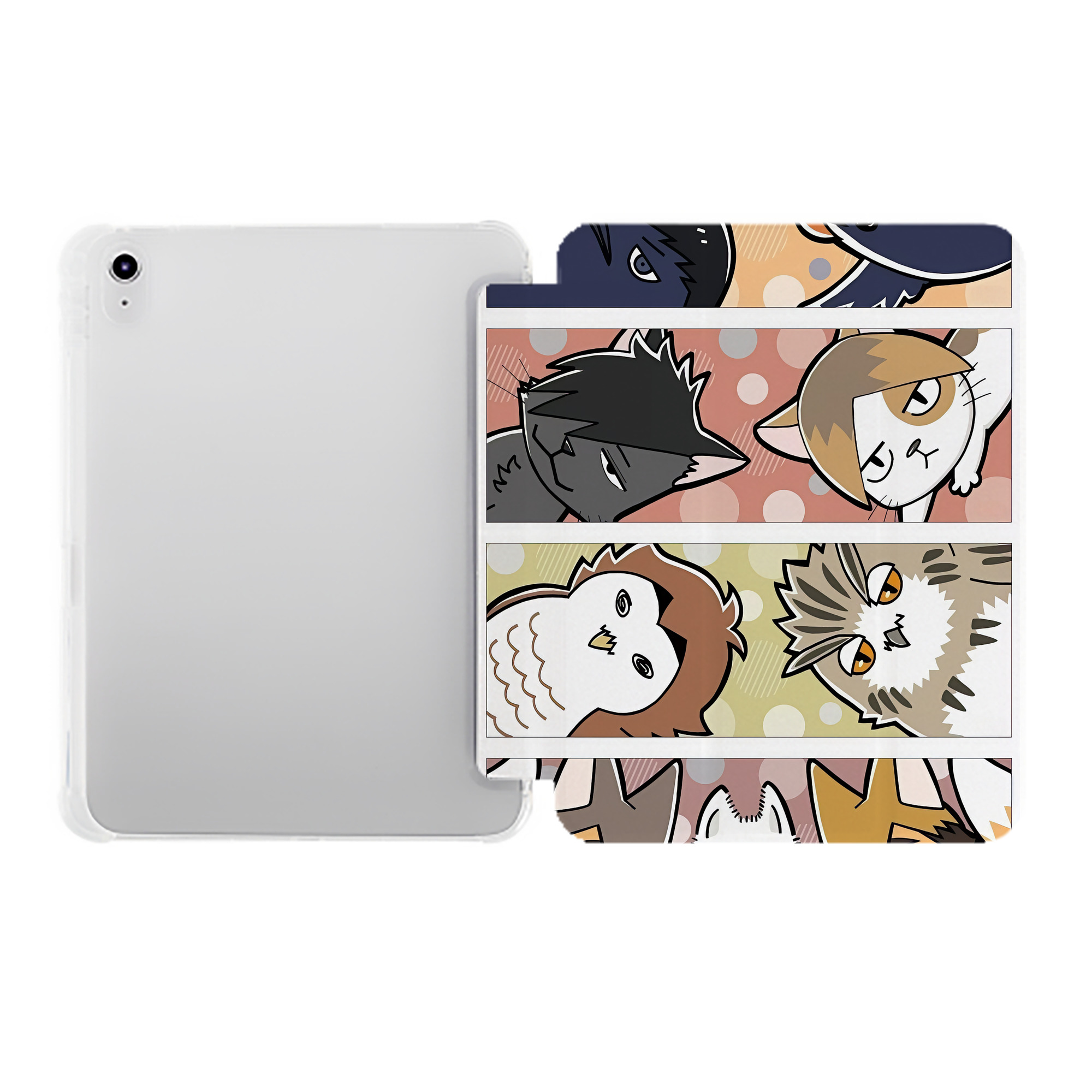 （画像用） ハイキュー!! Haikyu!! IPad ケース ペン収納付き 三つ折りスタンド PUレザー×シリコン 対応機種9.5/10.5/10.9インチ